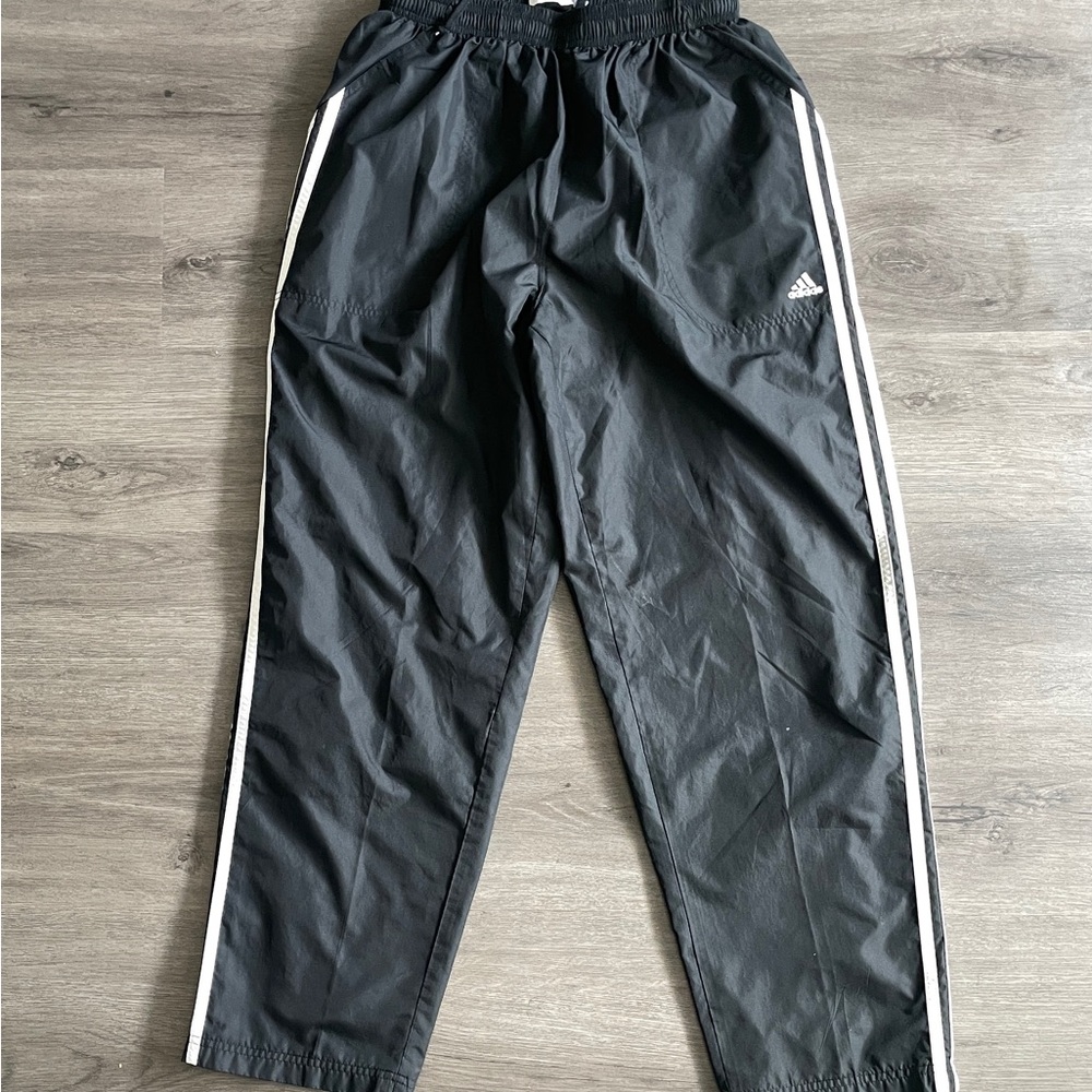 VTG Adidas “Three Stripes” Clima Shell Track Pants (Sz.L)